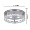 Modern Crystal Chrome Ceiling Lamps LED Ring Corridor Suspension Lamp Stainless Steel Aisle Light Fixtures Lustre Chandelier