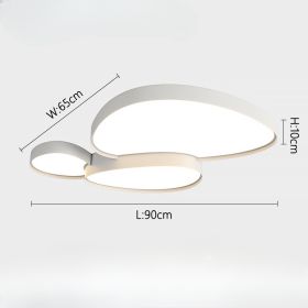 Nordic Postmodern Living Room Lamp Ceiling Lights Bedroom Dining Room Lamps Simple Full Spectrum LED Lamp Home Decorative Lights (Emitting Color: Tricolor light, Body Color: White - 90cm)