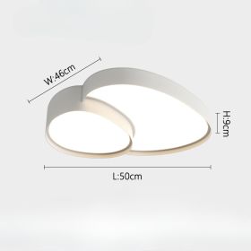 Nordic Postmodern Living Room Lamp Ceiling Lights Bedroom Dining Room Lamps Simple Full Spectrum LED Lamp Home Decorative Lights (Emitting Color: Tricolor light, Body Color: White - 50cm)