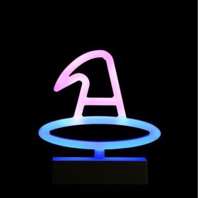 Battery Powered USB LED Neon Night Lights Sign Xmas Art Bat Neon Sign Witch Halloween Decoration Party Wall Hanging Neon Lamp (Color: Multicolor, Emitting Color: Witch Hat)