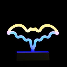 Battery Powered USB LED Neon Night Lights Sign Xmas Art Bat Neon Sign Witch Halloween Decoration Party Wall Hanging Neon Lamp (Color: Multicolor, Emitting Color: Bat)