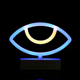 Battery Powered USB LED Neon Night Lights Sign Xmas Art Bat Neon Sign Witch Halloween Decoration Party Wall Hanging Neon Lamp (Color: Multicolor, Emitting Color: Eye)