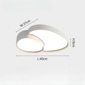 Nordic Postmodern Living Room Lamp Ceiling Lights Bedroom Dining Room Lamps Simple Full Spectrum LED Lamp Home Decorative Lights (Emitting Color: Tricolor light, Body Color: White  - 40cm)