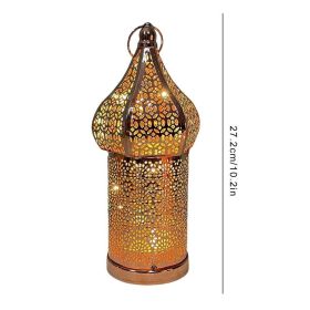 Moroccan Desk Lamp Battery Operated Decorative Lantern | Weddings Parties Patio Garden Lamp Decoration for Indoors Outdoors (Emitting Color: B)