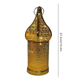 Moroccan Desk Lamp Battery Operated Decorative Lantern | Weddings Parties Patio Garden Lamp Decoration for Indoors Outdoors (Emitting Color: C)