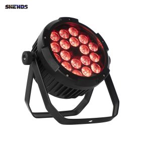 1/2/4pcs Waterproof LED 18x18W RGBWA+UV 6in1Par Light DMX Control Outdoor Dj Stage Lighting Equipment Party Pool Park Garden (Color: 4pcs, Plug Type: US PLUG)