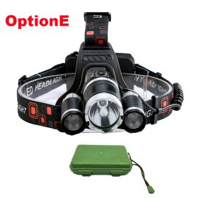 ZK20 LED Headlamp High Lumens 4 Modes 18650 Rechargeable Battery Flashlight Waterproof Outdoor Lighting Camping Fishing (Emitting Color: Option E, Body Color: T6 2R5)