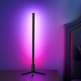 Light LED Table Lamp Minimalist Bedside Lamp 3 Colors & RGB Corner Desk Light (Color: As Picture)