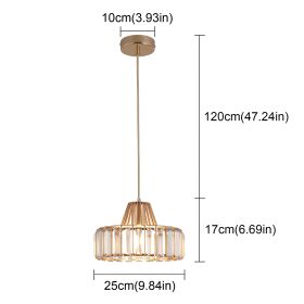 Luxury Crystal Pendant Lamp Dining Table Hanging Ceiling Lamps For Bedroom Indoor Lighting Nordic Modern Ceiling Chandelier Home (Emitting Color: without bulb, Body Color: Gold)