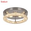 Modern Crystal Chrome Ceiling Lamps LED Ring Corridor Suspension Lamp Stainless Steel Aisle Light Fixtures Lustre Chandelier