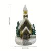 3pcs/set Resin Christmas Scene Village Houses Town With Warm White LED Light Holiday Gifts Xmas Decoration For New Year 2024