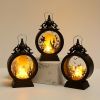 Vintage LED Halloween Candle Lantern Halloween Lantern,Mini Lantern Decorative Lights Vintage Hanging LED Small Candle Lanterns Gifts For Indoor