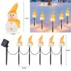 Christmas Pathway Lights Outdoor, 5PCS Snowman Solar Christmas Decorations Light