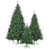 8FT, 6FT, 4FT Pre-Lit Green Pine Artificial Christmas Tree, Set of 3 Hinged Xmas Trees with 820 Warm-Yellow LED Lights and 2539 Branch Tips