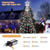 Christmas Hanging Waterfall String Light with Topper Star IP65 Waterproof Outdoor Plug In Fairy Waterfall Tree Light with 8 Lighting Modes Timer Memor