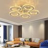 Modern K9 Crystal Led Rings Ceiling Lamp Chandelier Pendant Light Dimmable Luminaire Bedroom Living Dining Room Decor Fixture