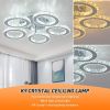 Modern K9 Crystal Led Rings Ceiling Lamp Chandelier Pendant Light Dimmable Luminaire Bedroom Living Dining Room Decor Fixture