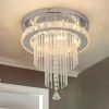 Modern Pendant Light Luxury Crystal Chandelier Led Ceiling Lamp Dining Living Room Bedroom Lustre Home Appliance Decor Fixtures