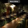 1 Pack Solar Firework Light Outdoor, IP65 Waterproof Solar Garden Flower Lights With 8 Lighting Modes, Decorative Fairy Lights With Stake