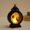 Vintage LED Halloween Candle Lantern Halloween Lantern,Mini Lantern Decorative Lights Vintage Hanging LED Small Candle Lanterns Gifts For Indoor