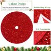 Christmas Tree Skirt, Sequins Tree Skirts for Xmas Tree Decorations