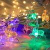 Led Christmas Deer Shape String Lights, Holiday Decoration Colorful Lights 20LEDS