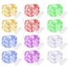 16 Pack Led Fairy Lights Battery Operated String Lights Waterproof Silver Wire 7 Feet 20 Led Firefly Starry Moon Lights For DIY Wedding Party Bedroom