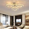 Modern K9 Crystal Led Rings Ceiling Lamp Chandelier Pendant Light Dimmable Luminaire Bedroom Living Dining Room Decor Fixture