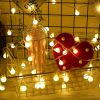 1pc Circular String Lights; Battery Powered; 20ft 40 LEDs; Twinkle Lights With Indoor/Outdoor Waterproof Ball-shape String Lights For Bedroom