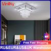 K9 Crystal Ceiling Light for Living Bedroom Modern Led Stainless Steel Pendant Lights Lustres Home Decorati Luxury Ceiling Lamps