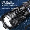 ZK20 High Strong Power Flashlights Tactical Light Emergency Spotlights Telescopic Jetbeam USB Rechargeable Outdoor Lighting