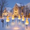 Christmas Pathway Lights Outdoor, 5PCS Snowman Solar Christmas Decorations Light